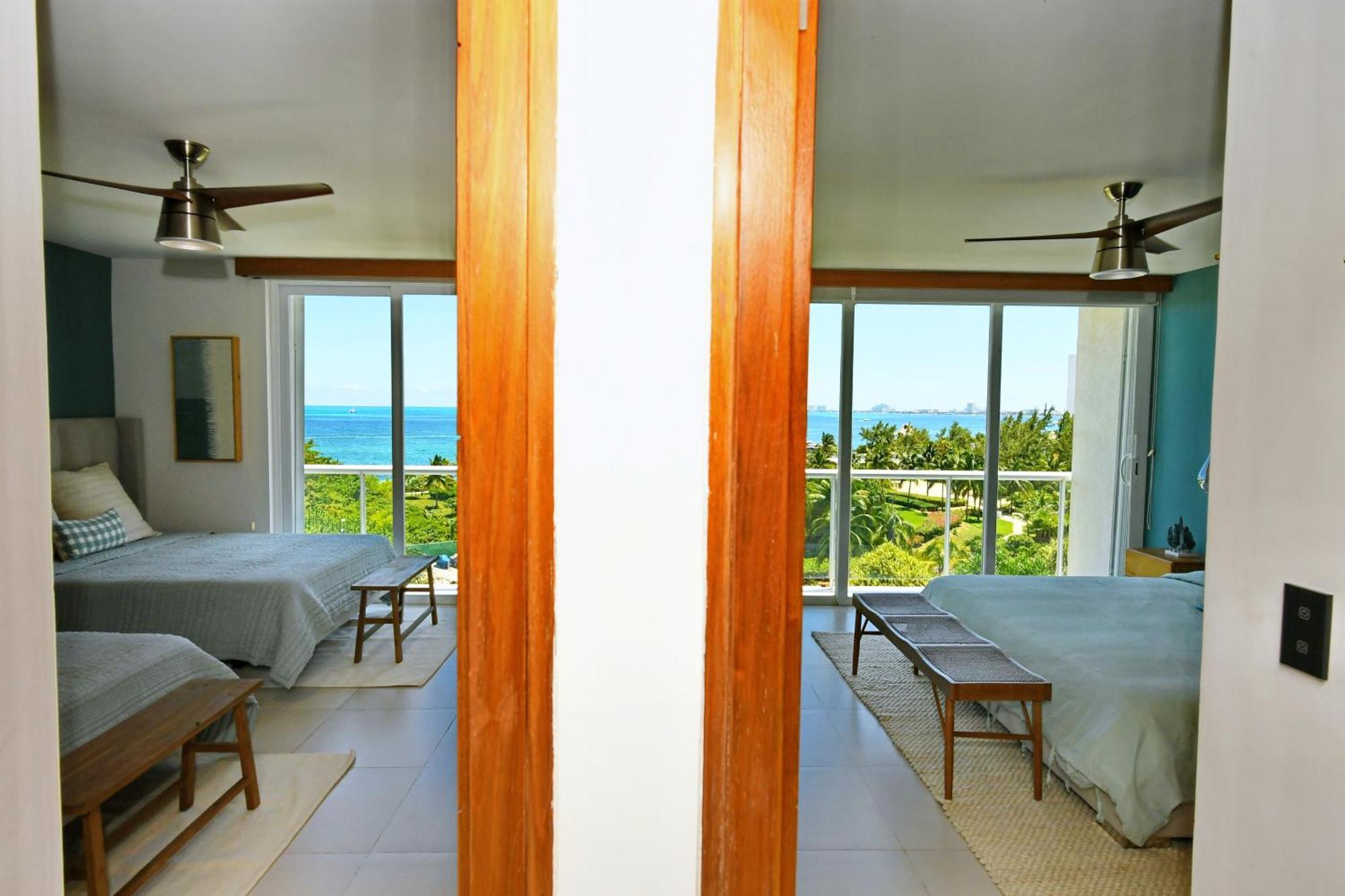 Beachfront Apartment Blue Vista Cancún Exterior foto